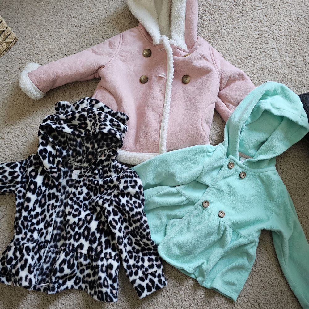 Pink, Leopard, and Mint Green Baby Jackets